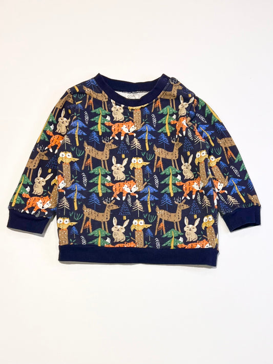 Navy animals sweater - Size 1
