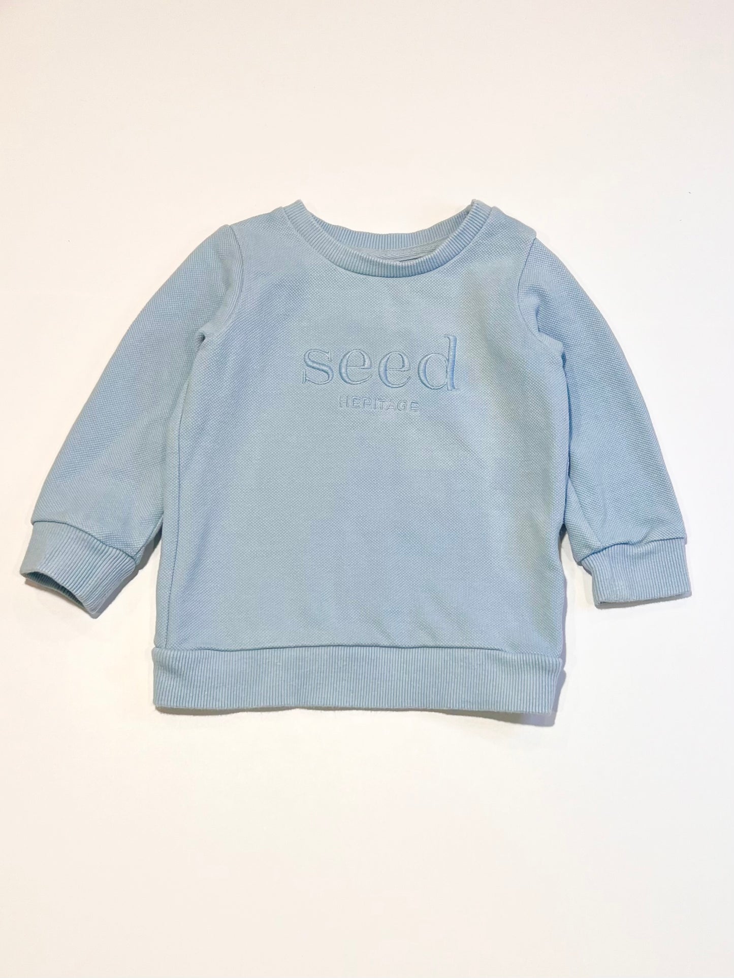 Blue waffle sweater - Size 1