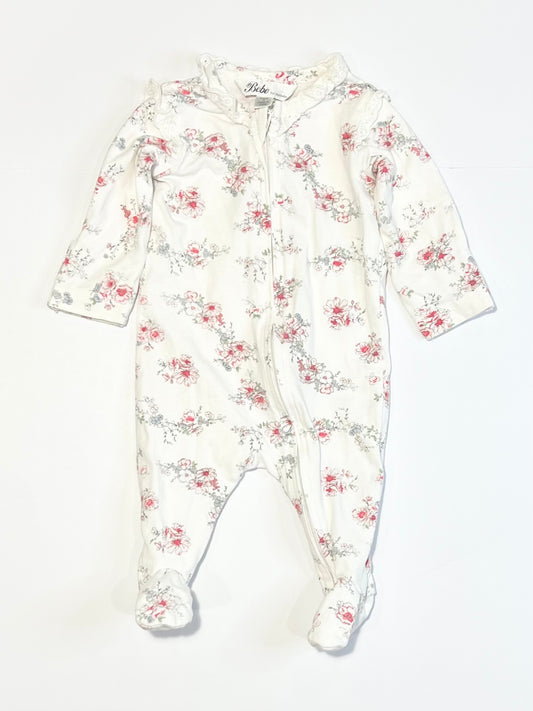 Floral zip onesie - Size 0000