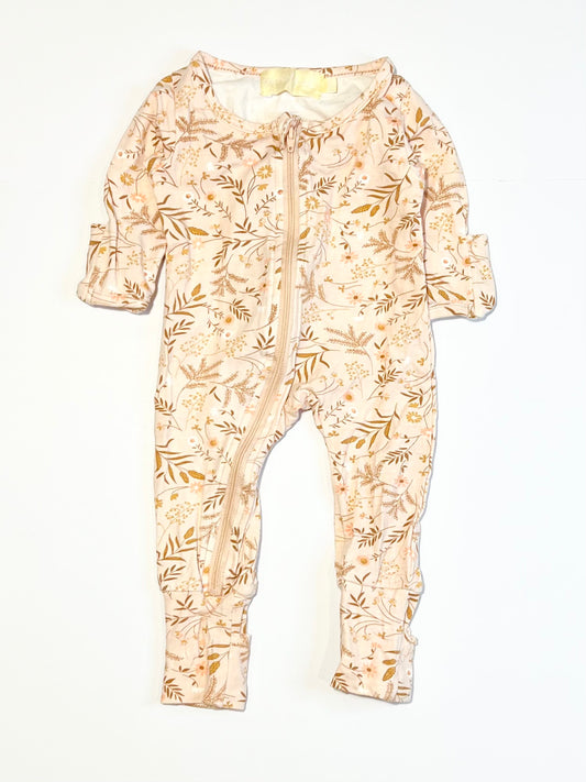 Floral zip onesie - Size 0000