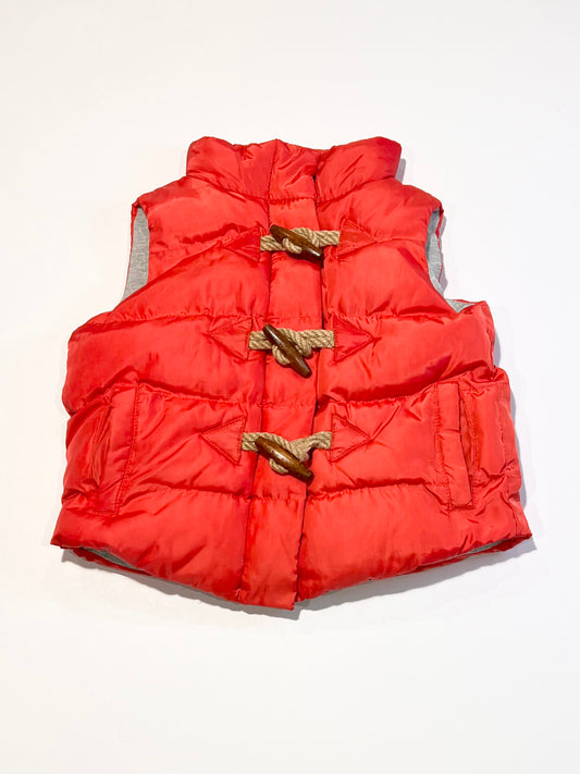 Red puffer vest - Size 1-2
