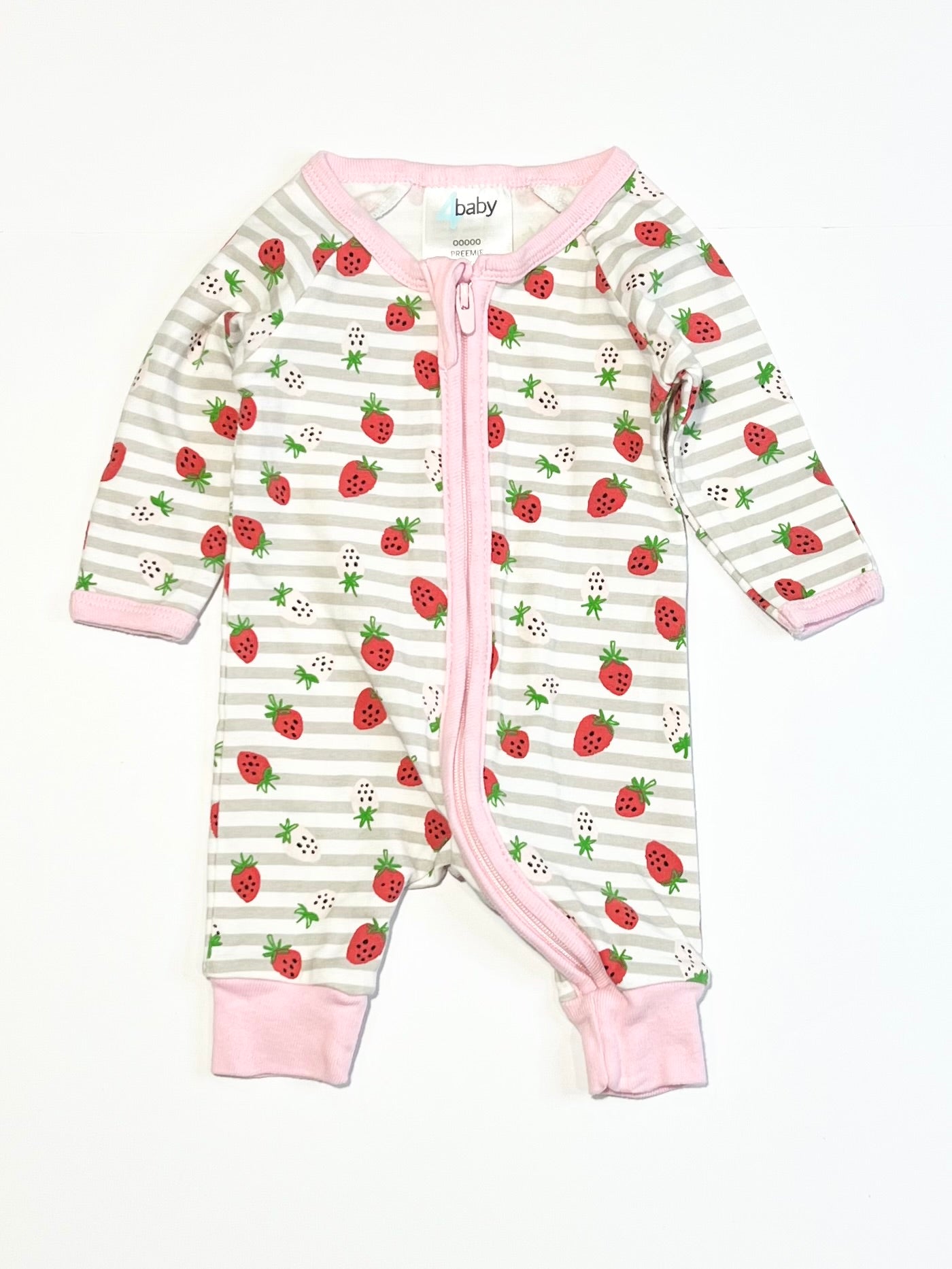 Strawberry zip onesie - Size 00000