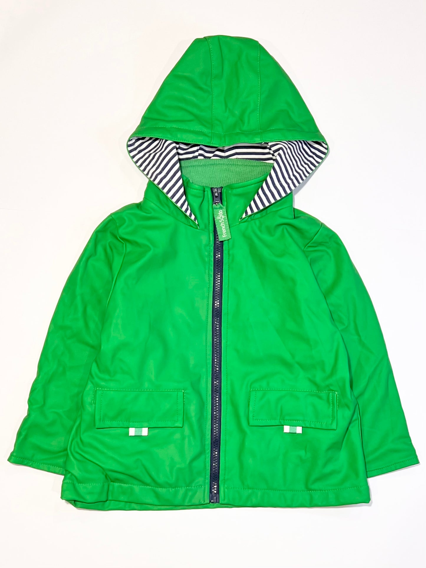 Green raincoat - Size 1-2