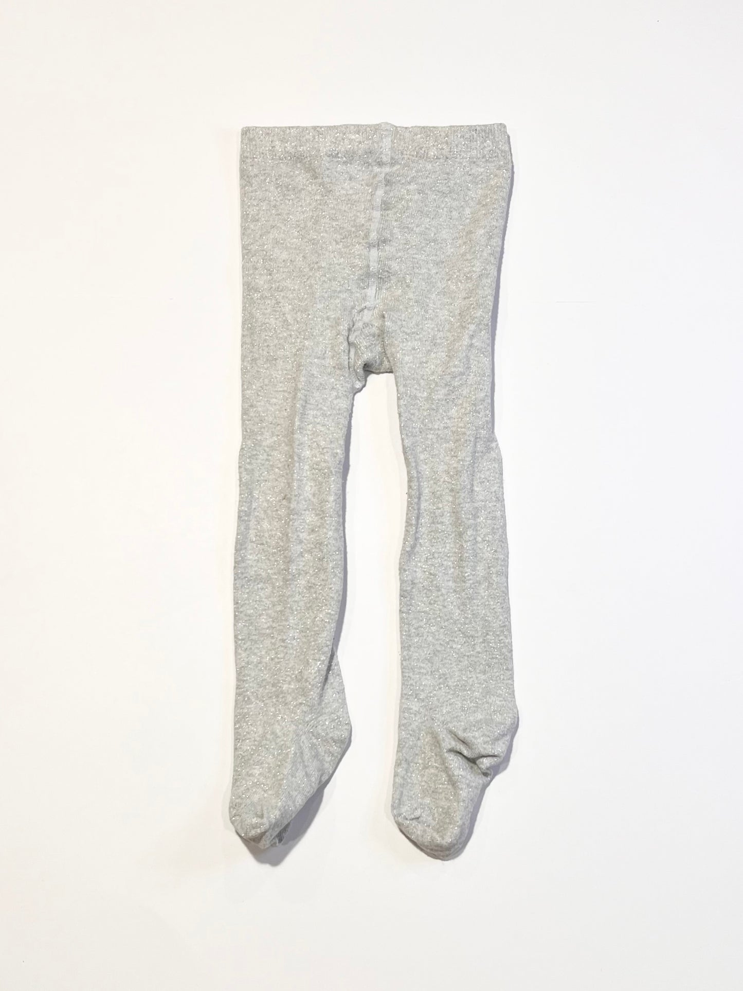 Grey sparkle tights - Size 1-2