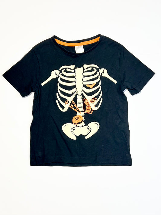 Glow-in-the-dark skeleton tee - Size 3