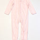 Pink ribbed zip onesie - Size 1