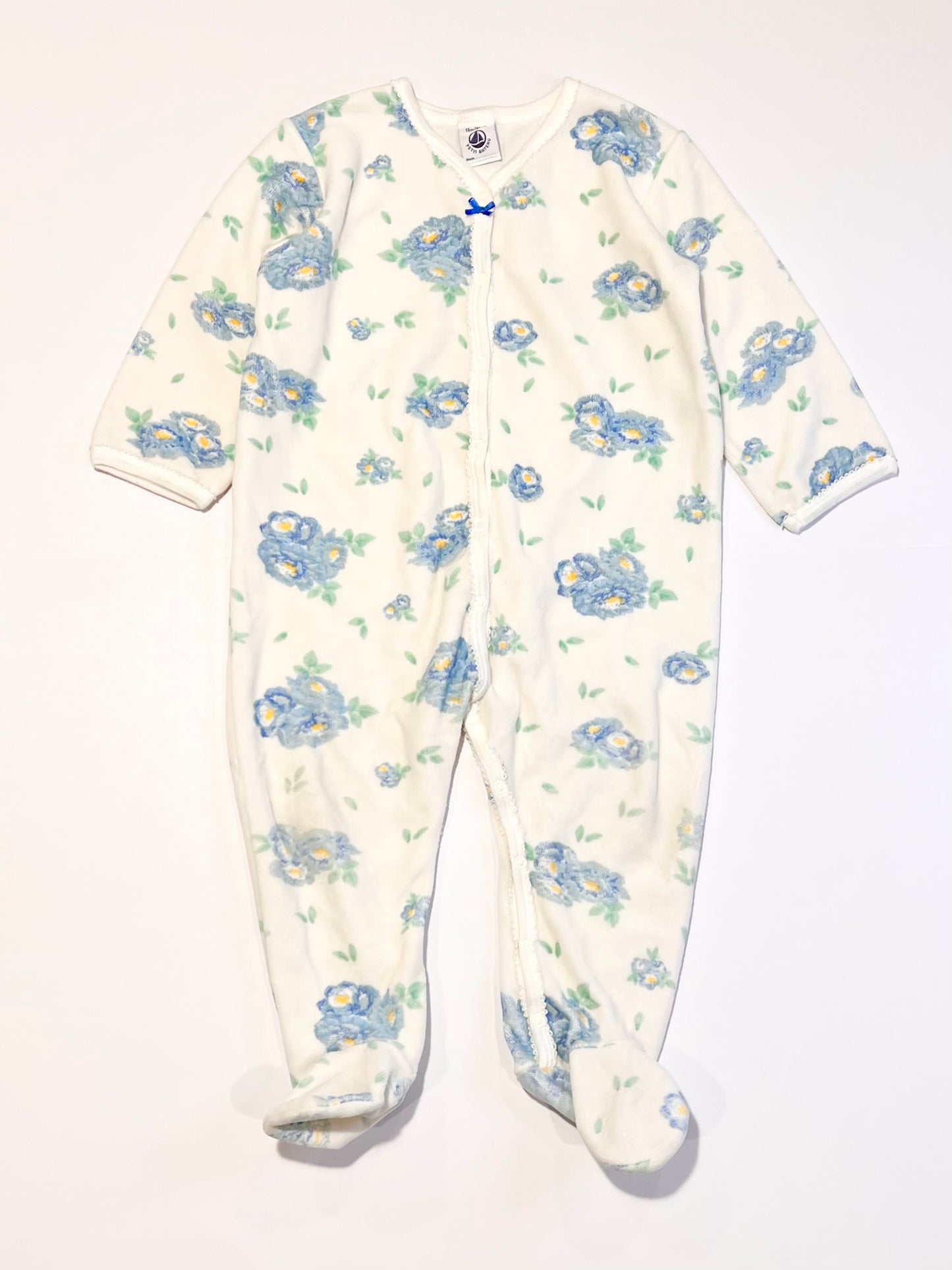 Velour floral onesie - Size 1