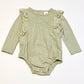 Green ruffle bodysuit - Size 1