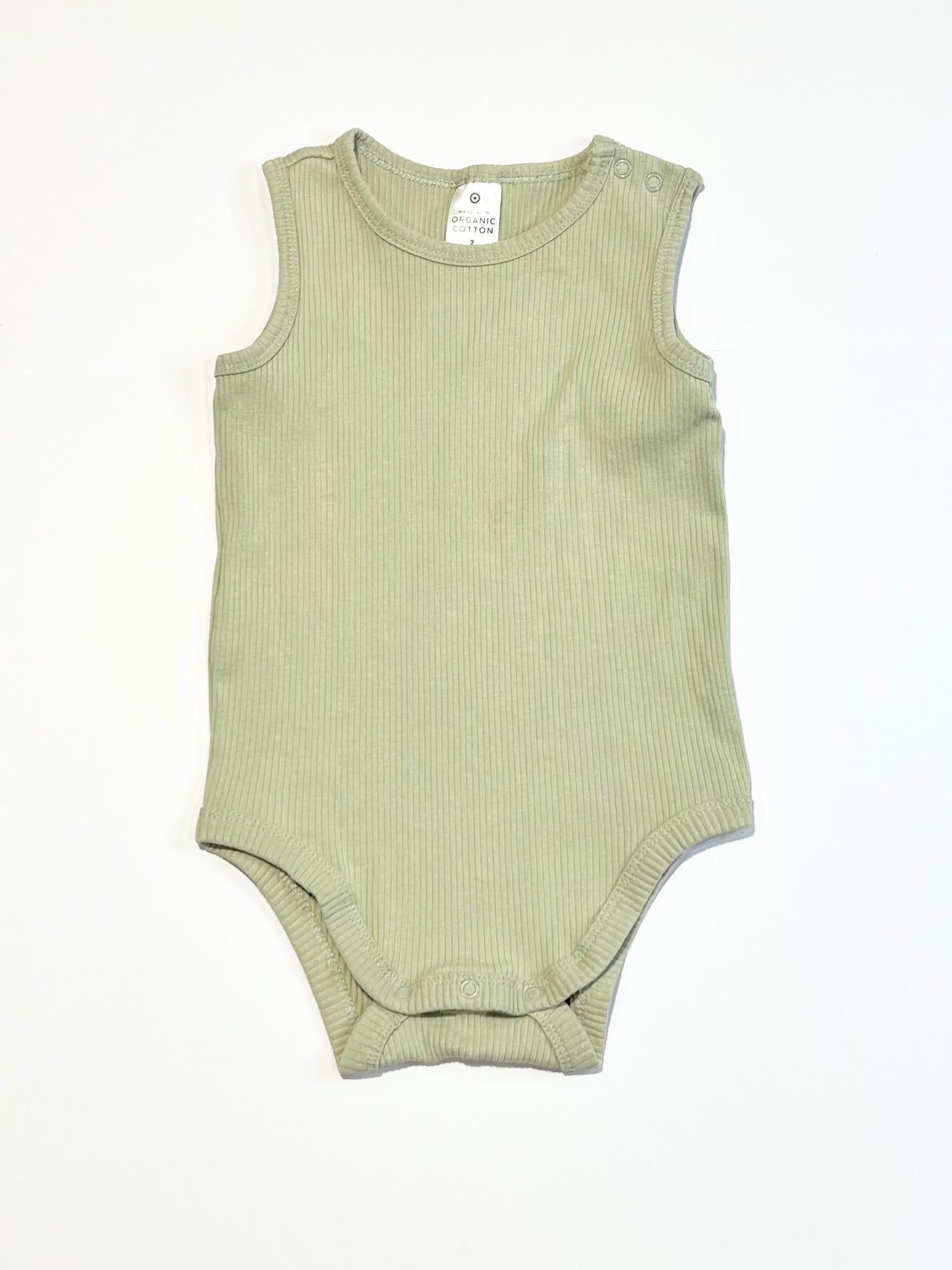 Green ribbed bodysuit - Size 2