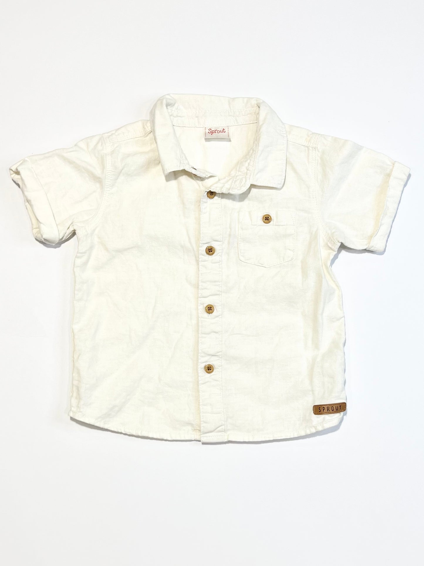 Cream woven shirt - Size 2