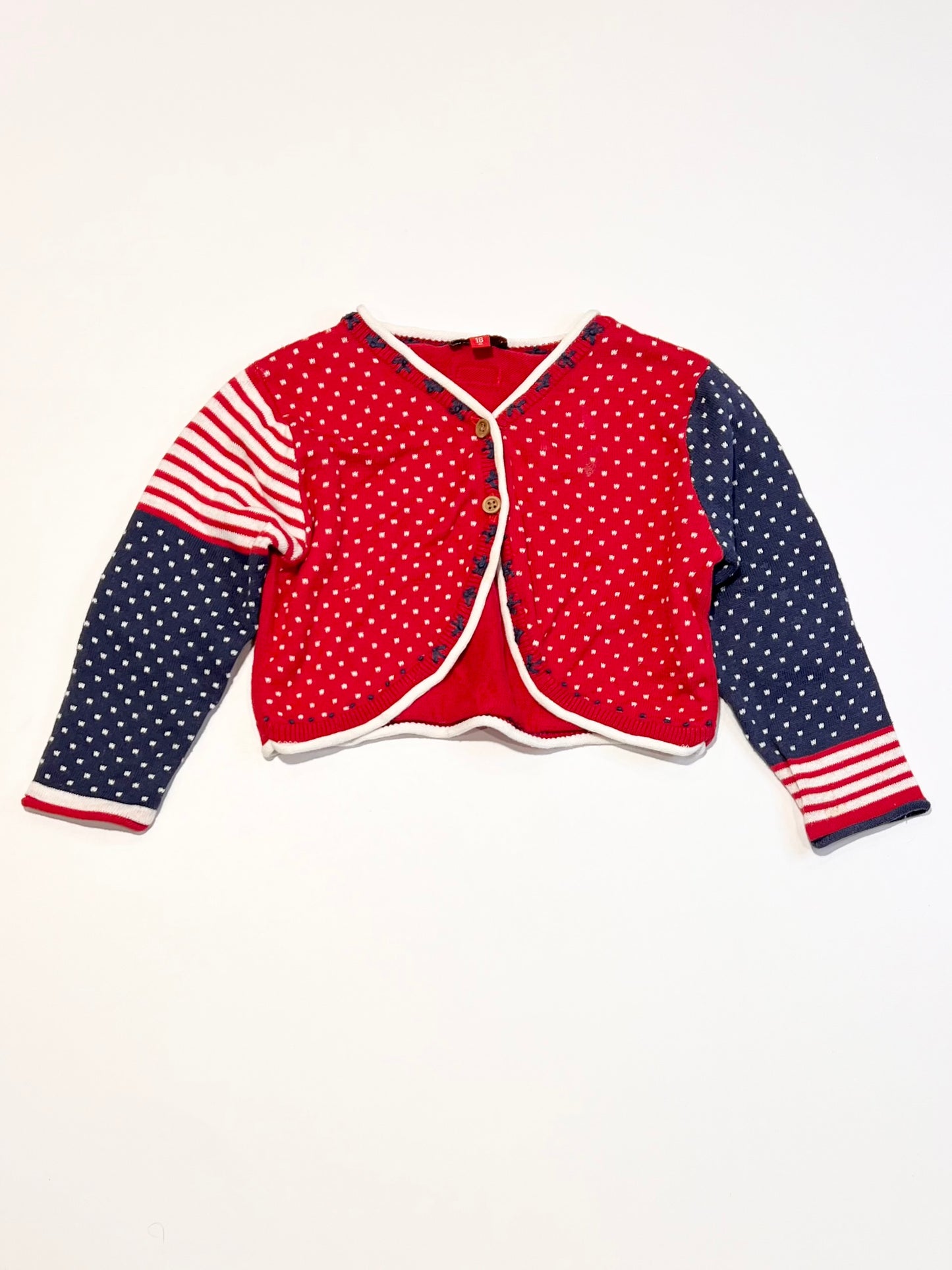 Red cropped cardigan - Size 1