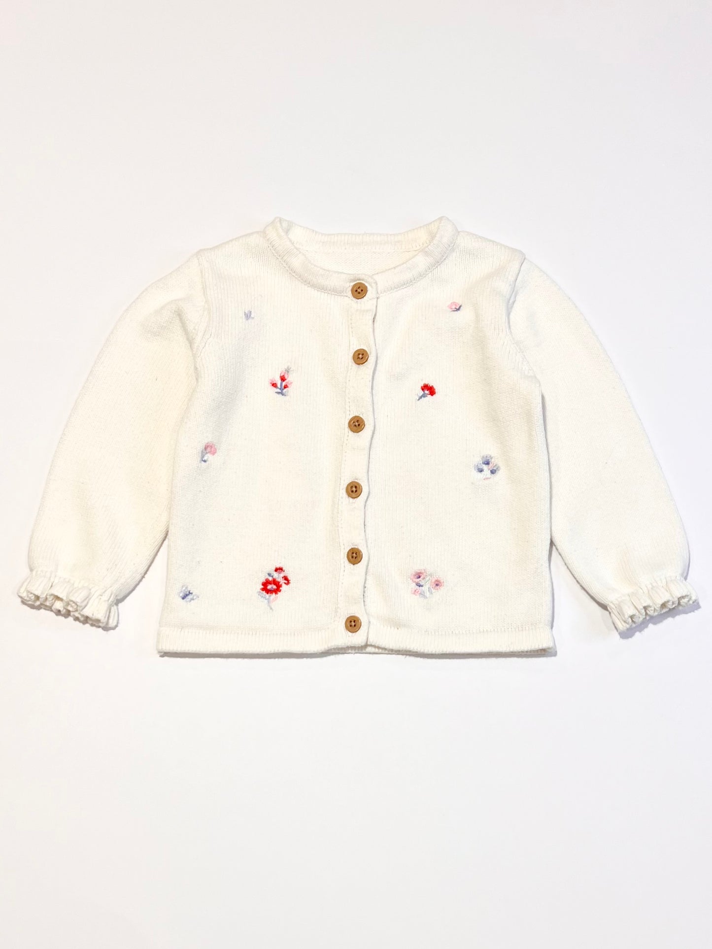 Embroidered white cardigan - Size 1
