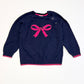 Navy bow jumper - Size 1