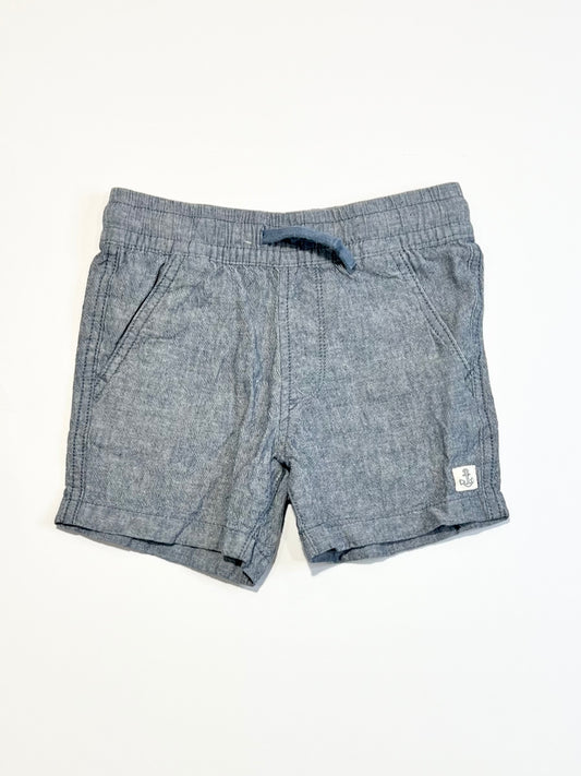 Navy woven shorts - Size 3