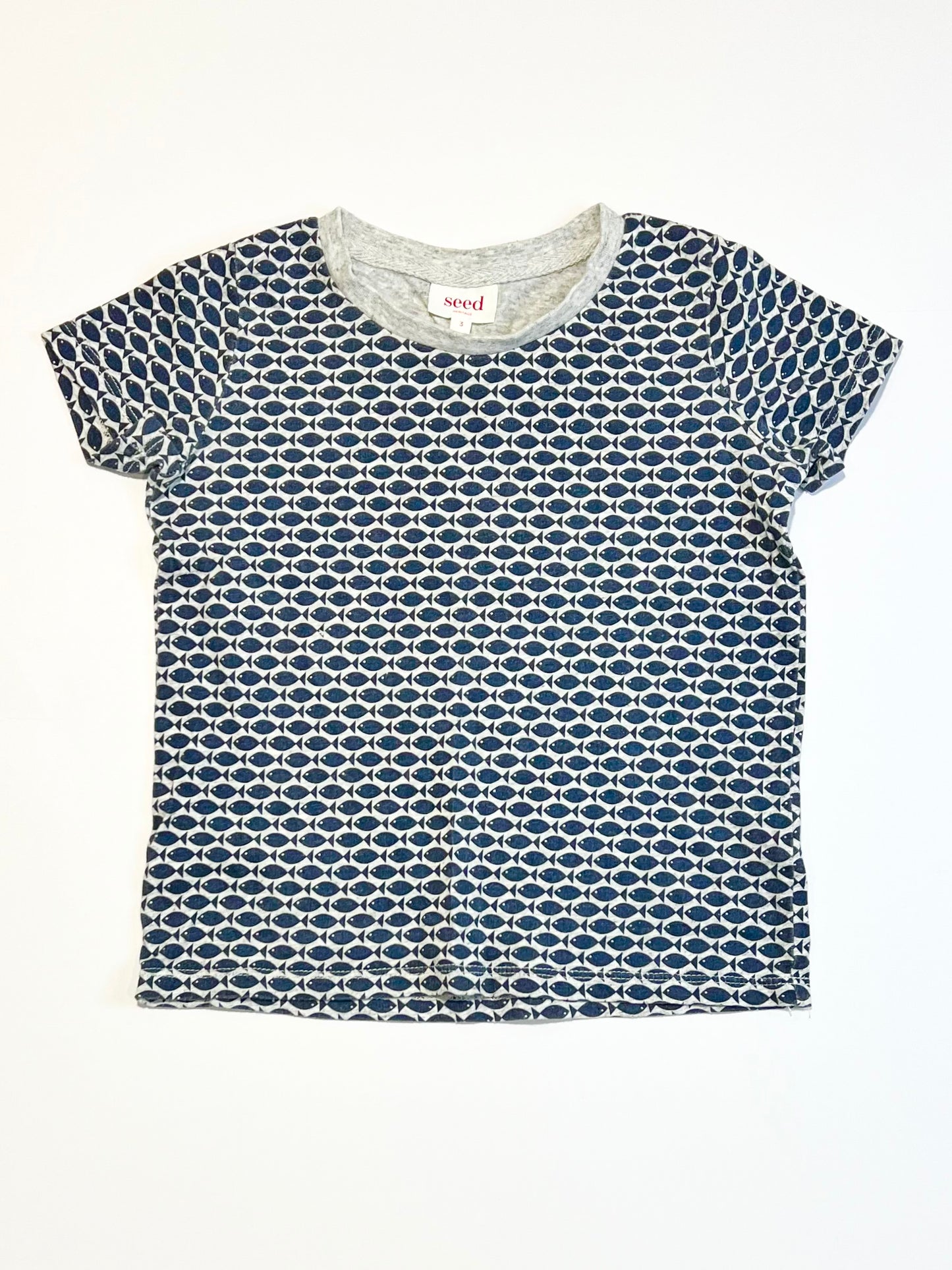 Navy fish tee - Size 3