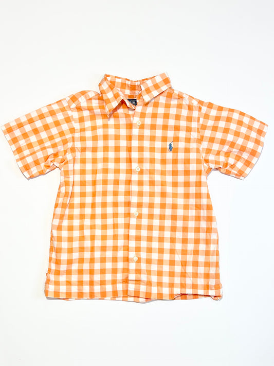 Orange gingham shirt - Size 3