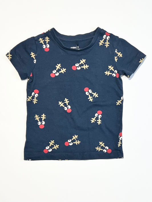 Christmas reindeer tee - Size 1