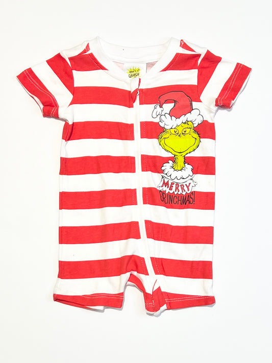 The Grinch zip romper - Size 00