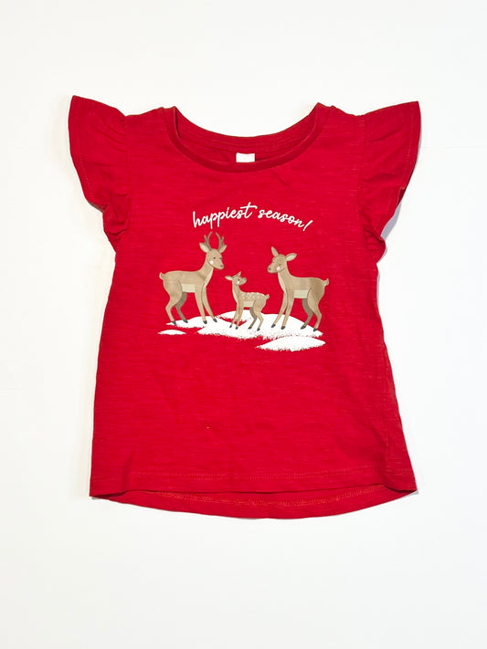 Christmas flutter tee - Size 0