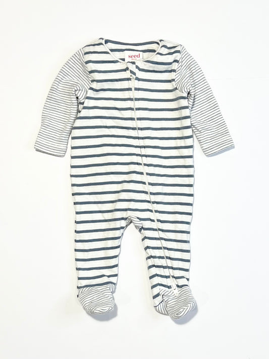 Striped zip onesie - Size 00000
