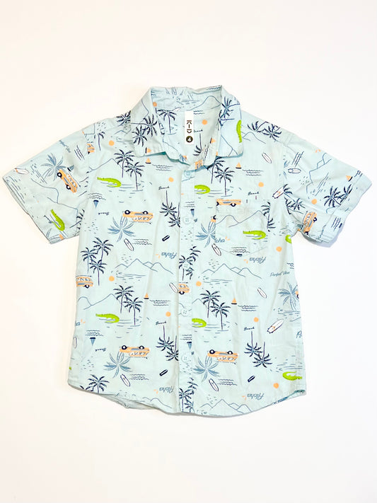 Blue palms shirt - Size 4