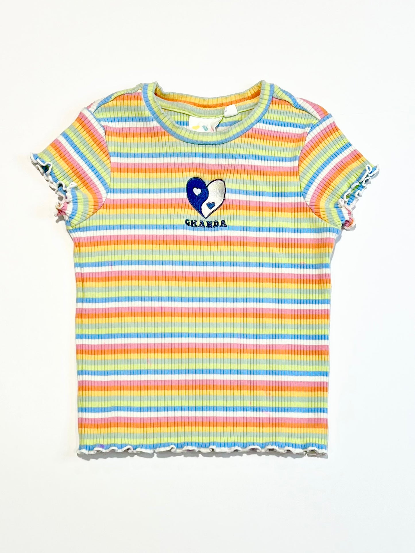 Striped ribbed tee - Size 3-4