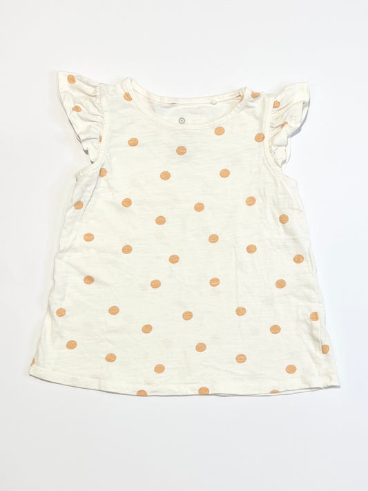 Spotty ruffle tank - Size 4