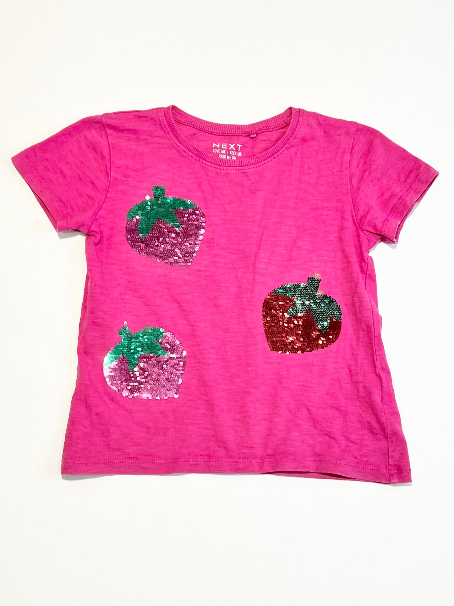 Sequined strawberries tee - Size 4-5