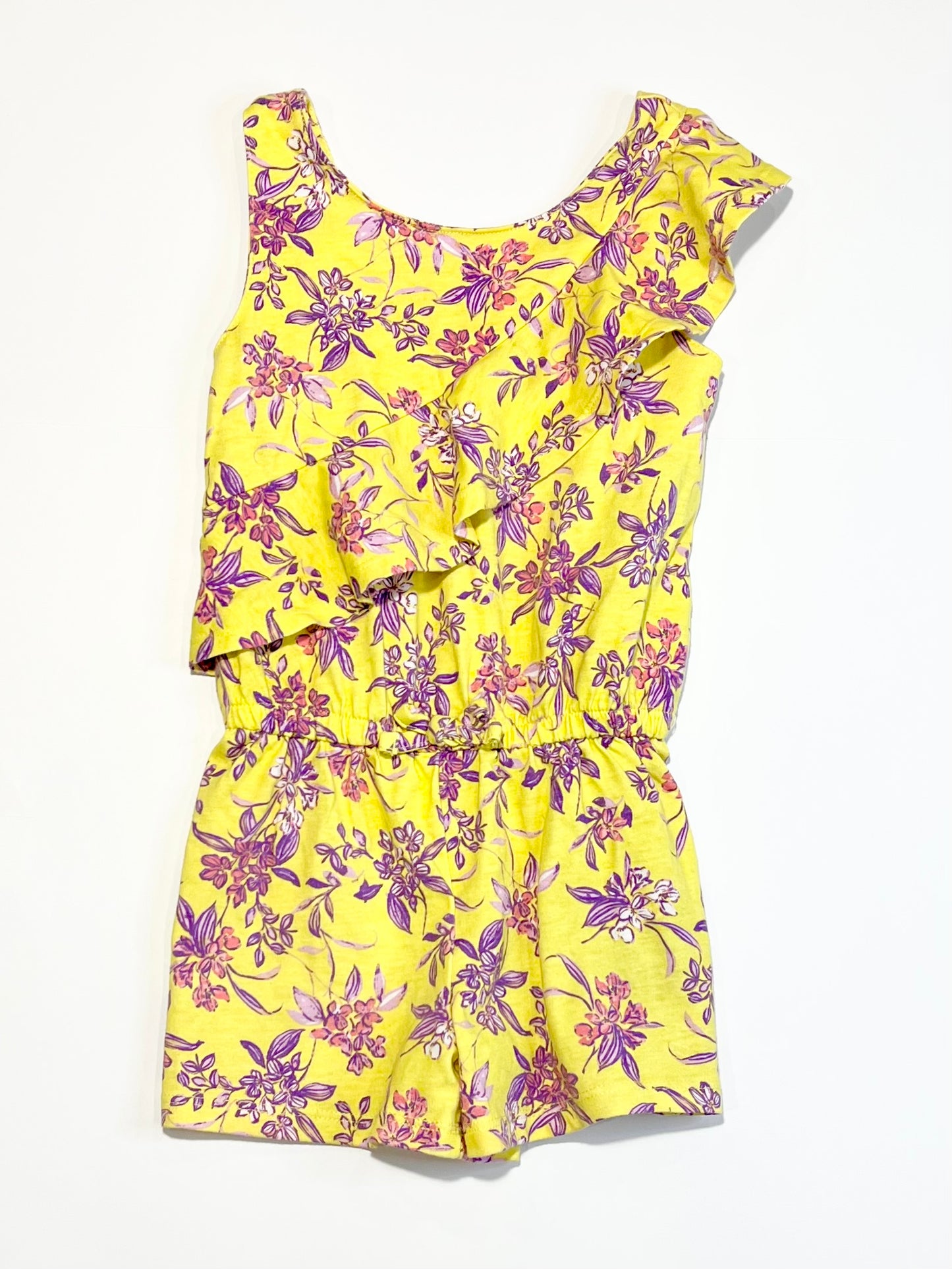 Floral jersey playsuit - Size 4