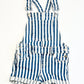 Striped denim overalls - Size 4