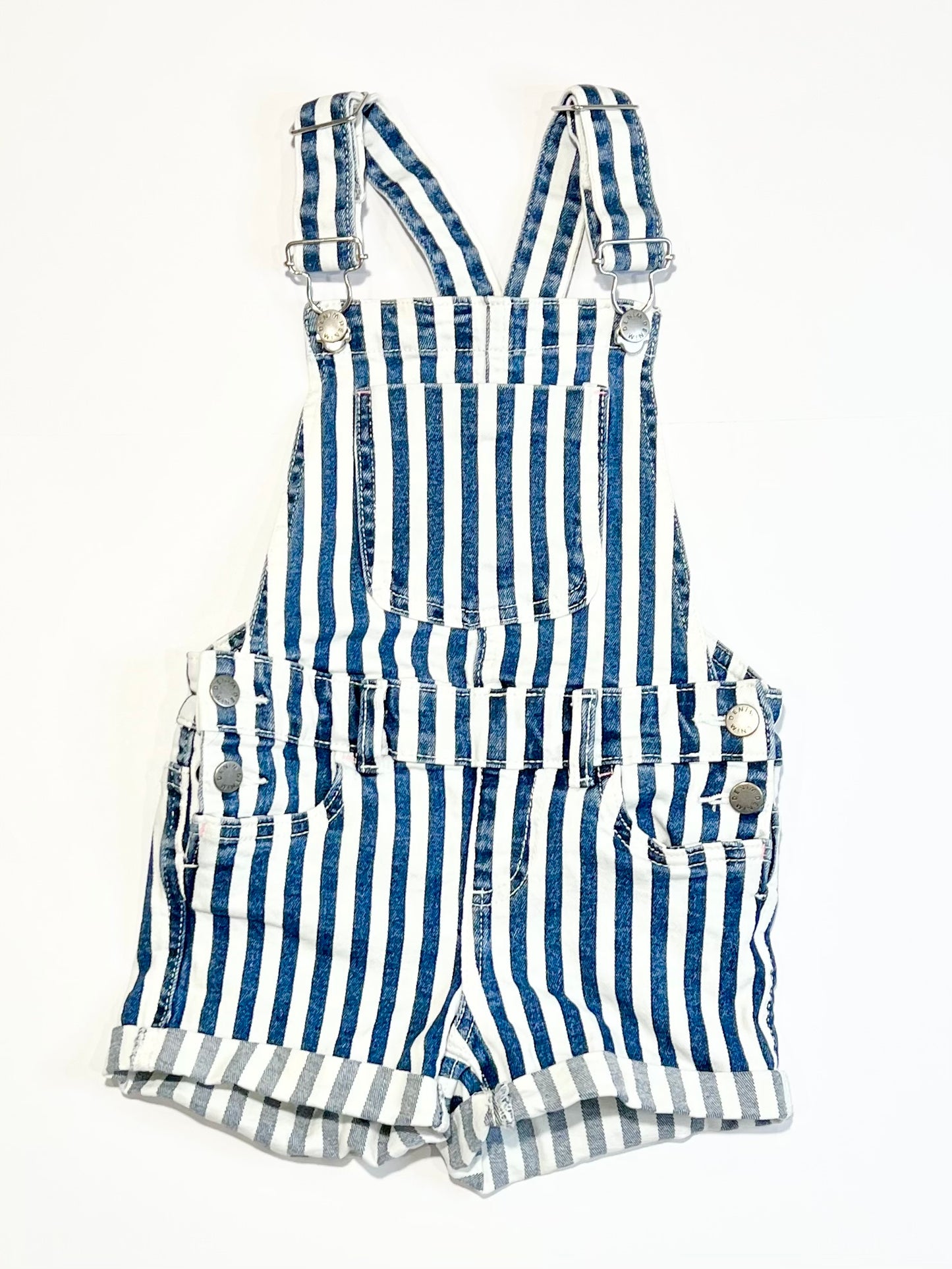 Striped denim overalls - Size 4