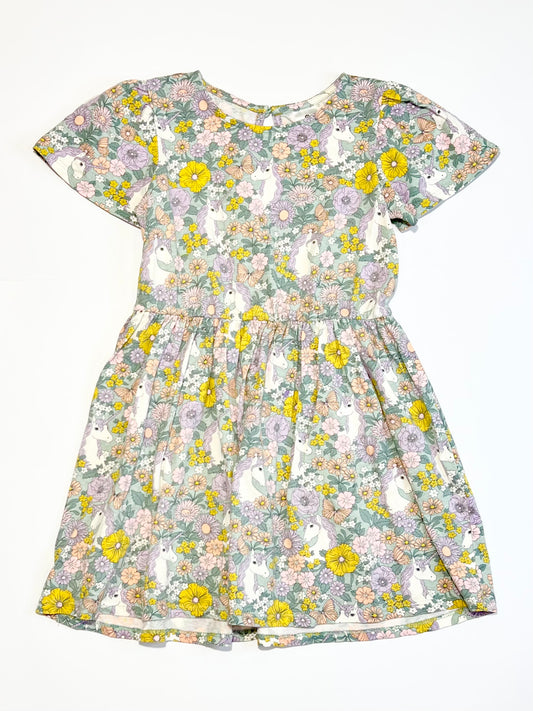 Jersey unicorn dress - Size 4