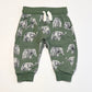 Green elephant trackies - Size 0