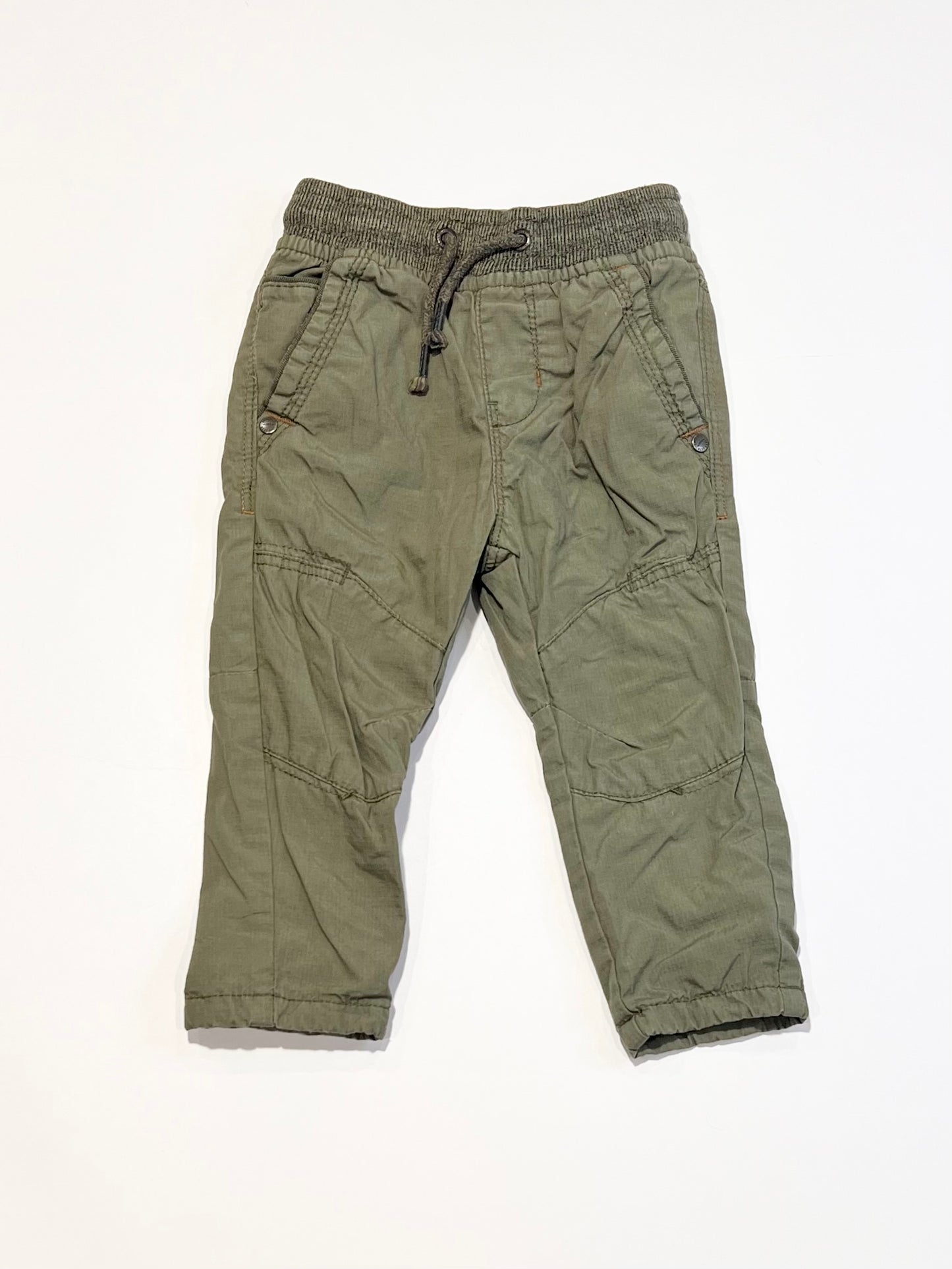 Green pull-up pants - Size 6-9 months