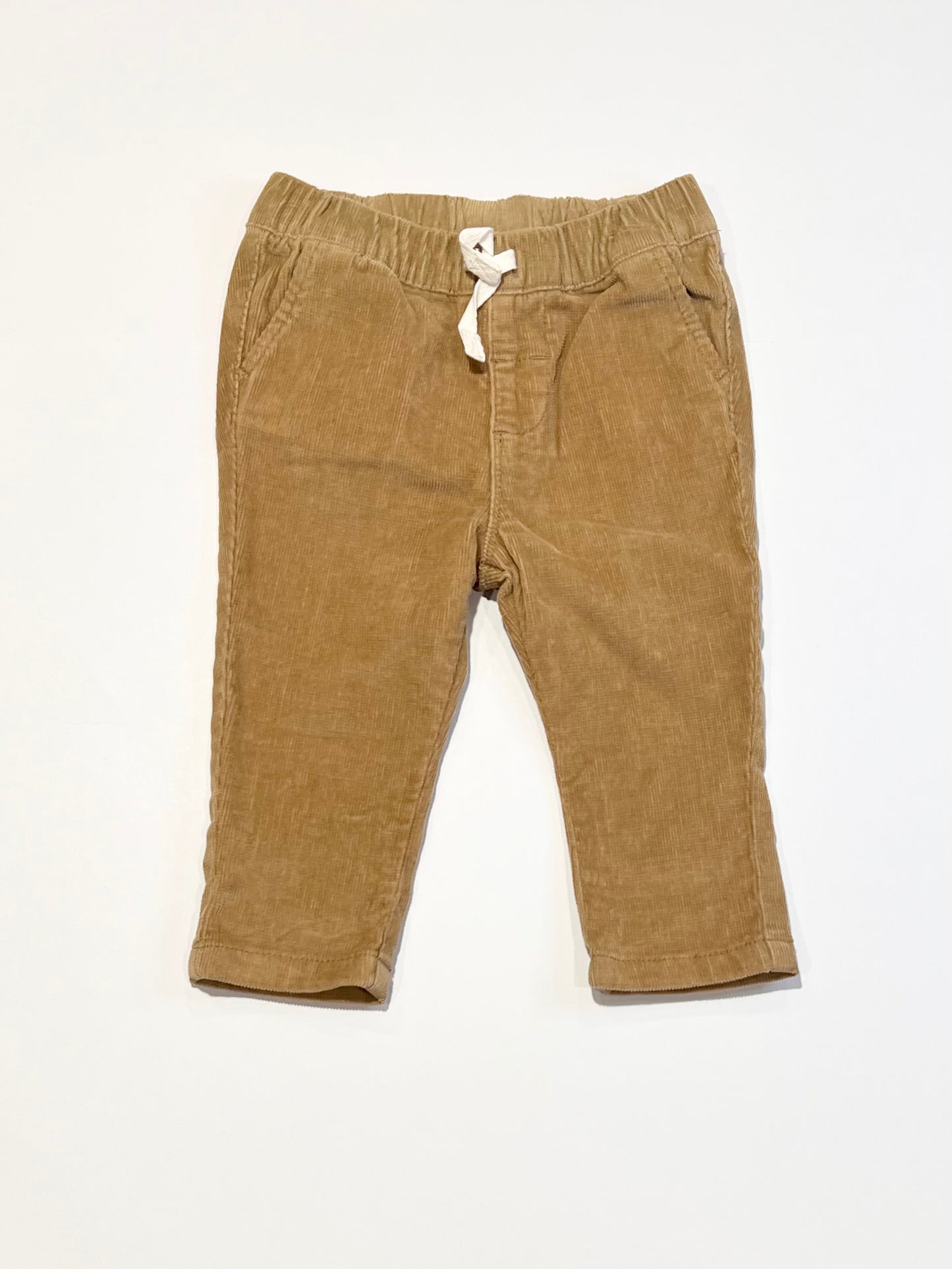 Tan pull-up corduroy pants - Size 0