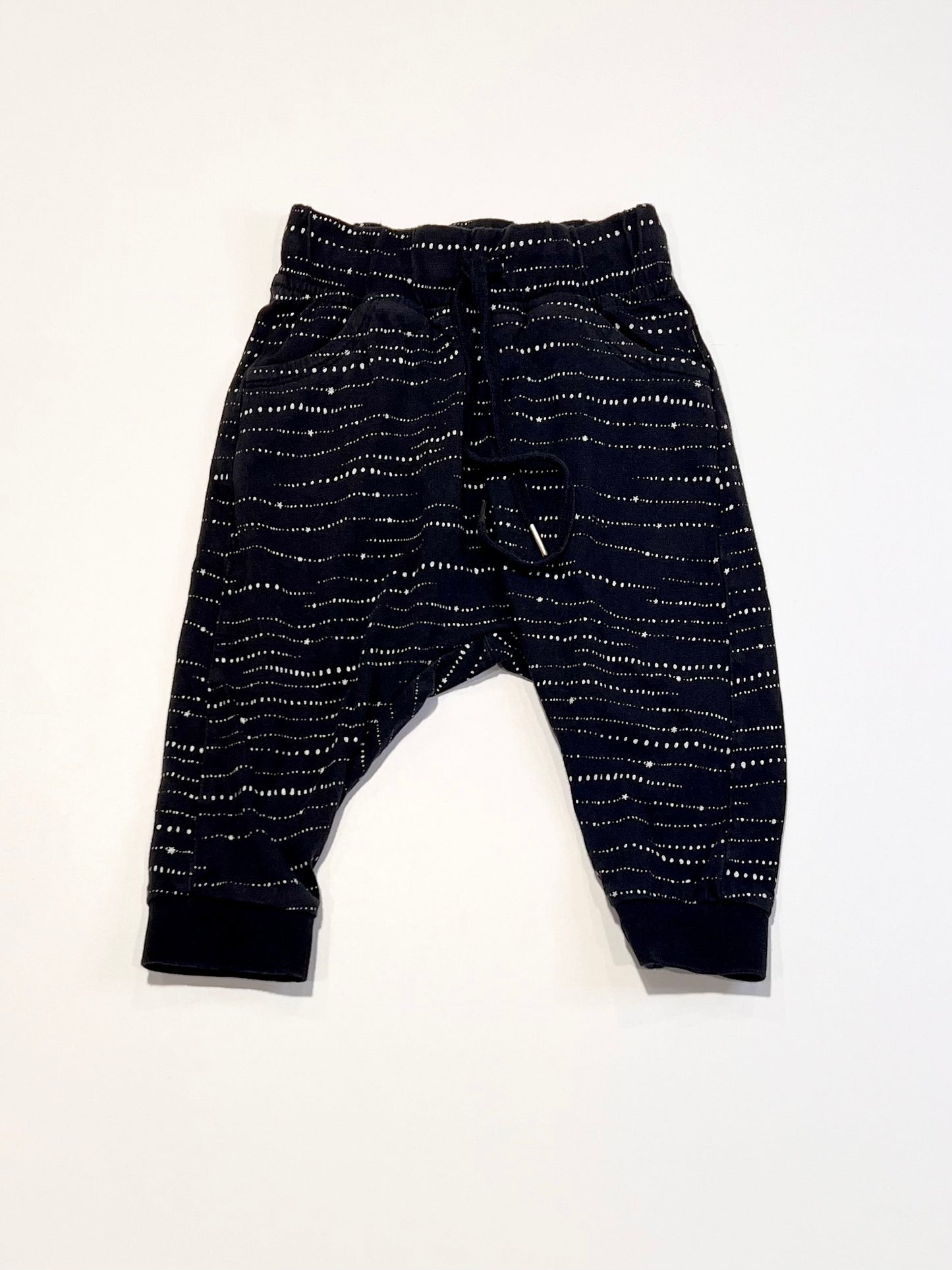 Black jersey pants - Size 9-12 months