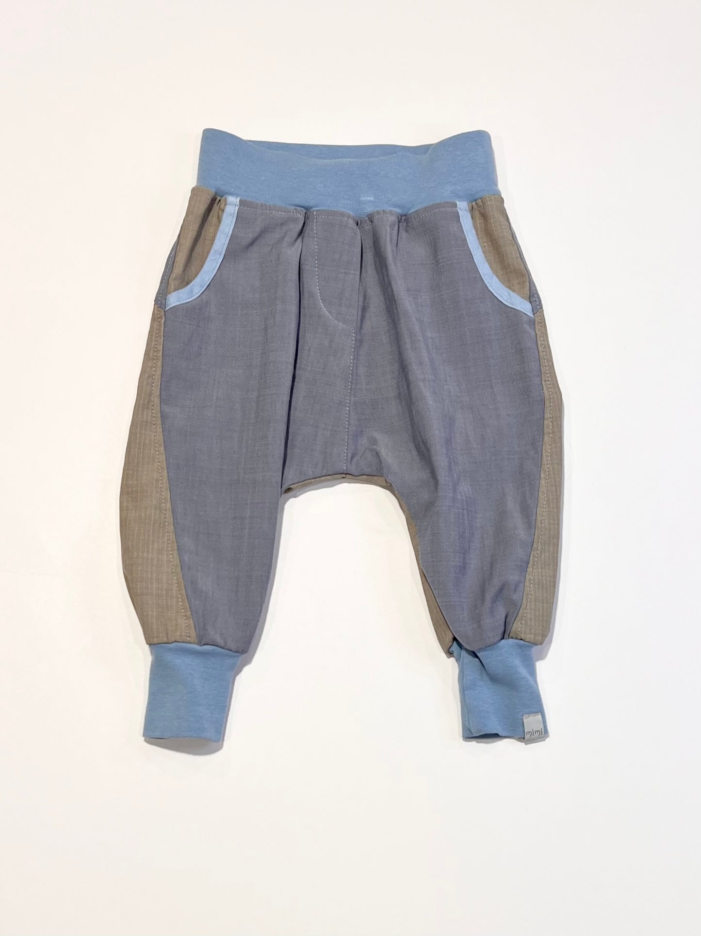 Blue cuffed pants - Size 9-12 months