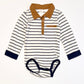 Striped collared bodysuit - Size 6-9 months