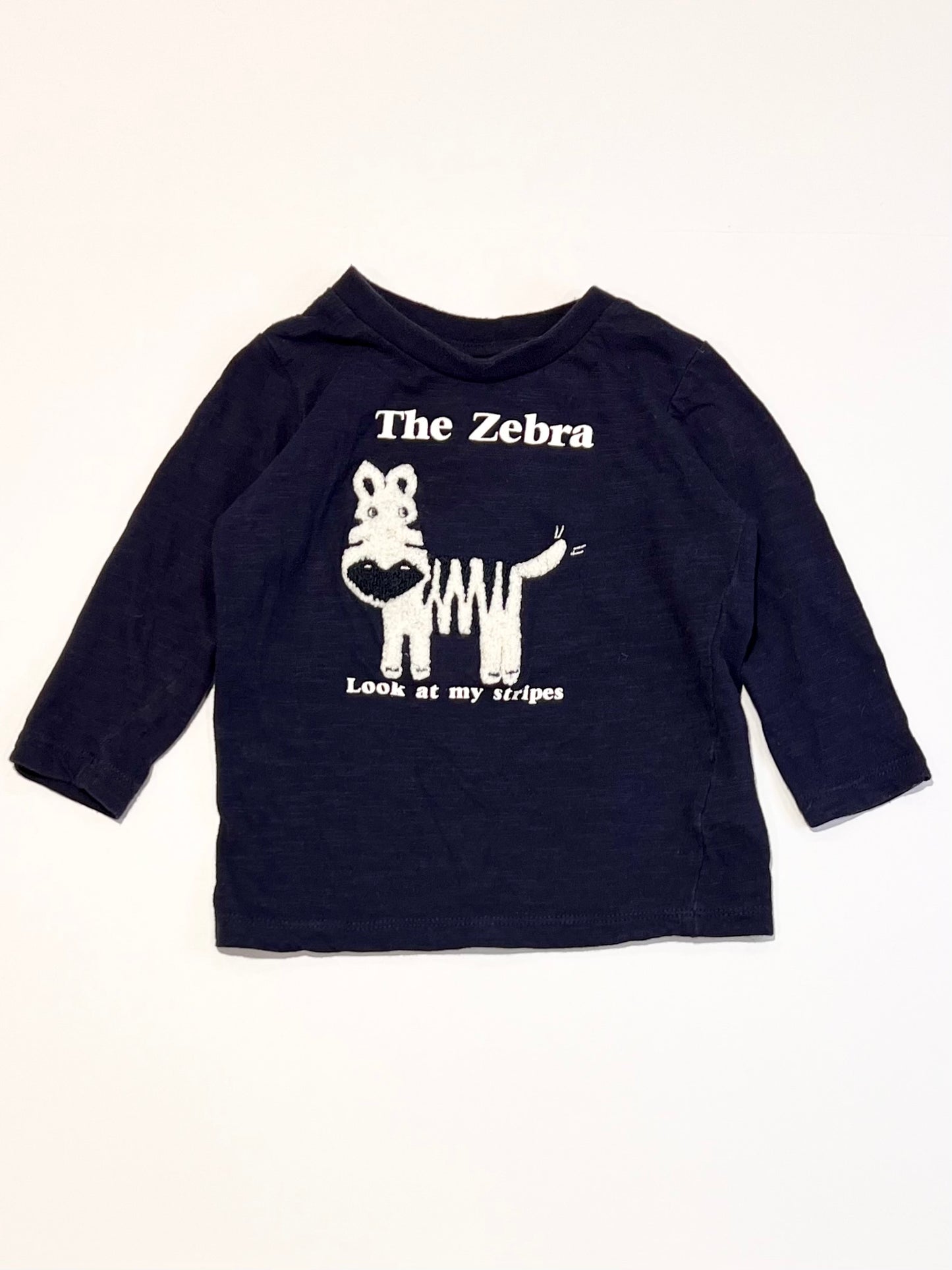 Navy zebra top - Size 0