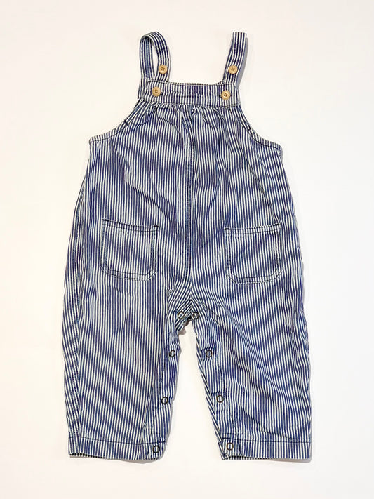 Striped overalls - Size 9-12 months