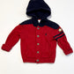 Red knit hoodie - Size 6-9 months