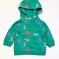 Green dinosaurs hoodie - Size 0