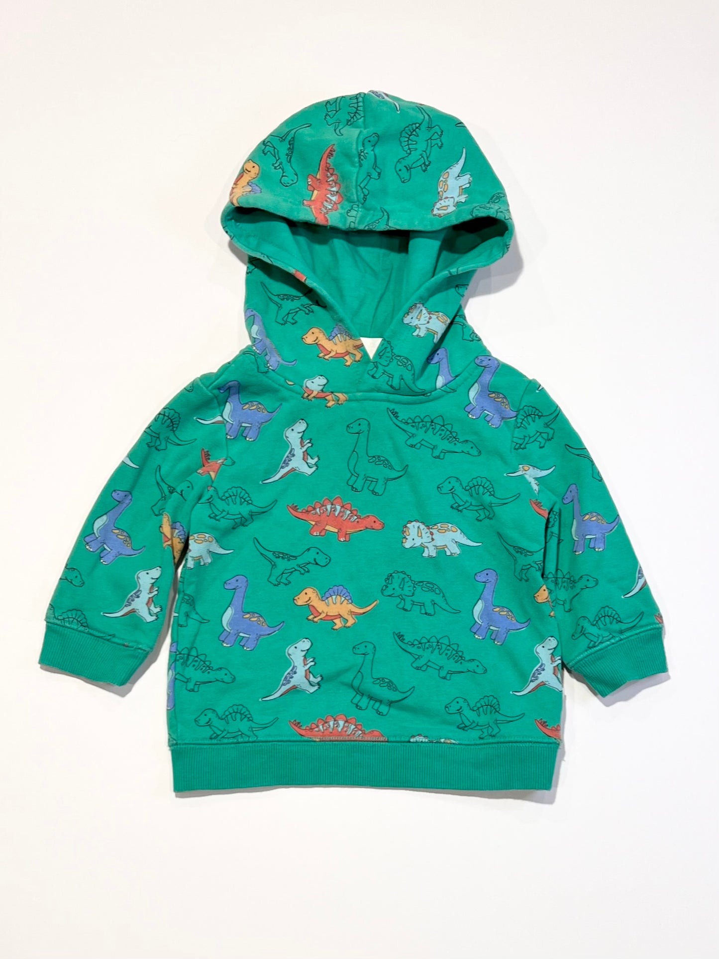 Green dinosaurs hoodie - Size 0