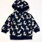 Navy zebras hoodie - Size 0