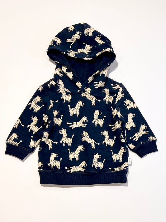 Navy zebras hoodie - Size 0
