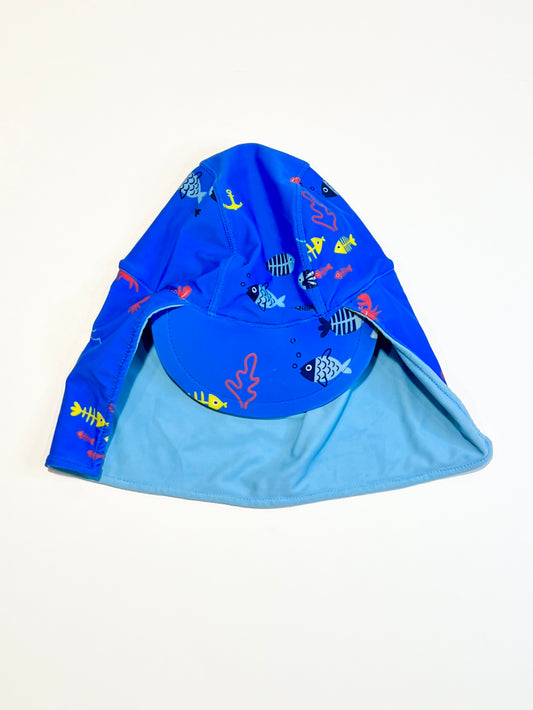 Blue fish swim hat - Size 1