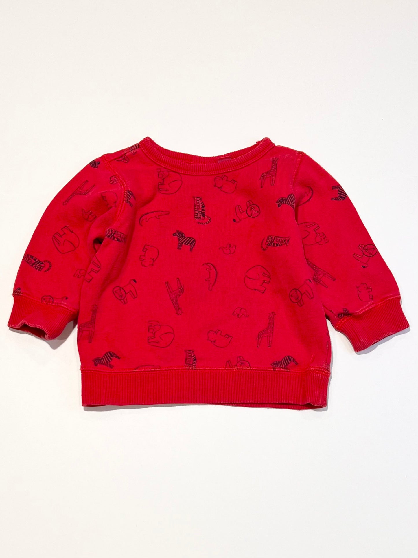 Red animals sweater - Size 0