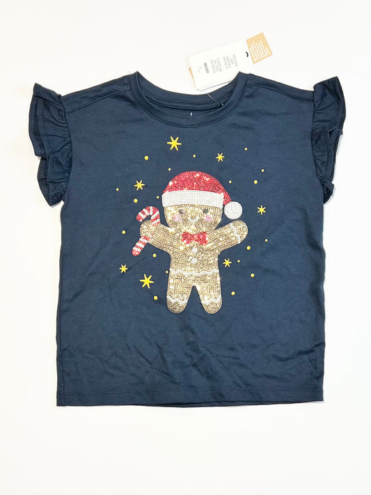 Sequined Christmas tee brand new - Size 5