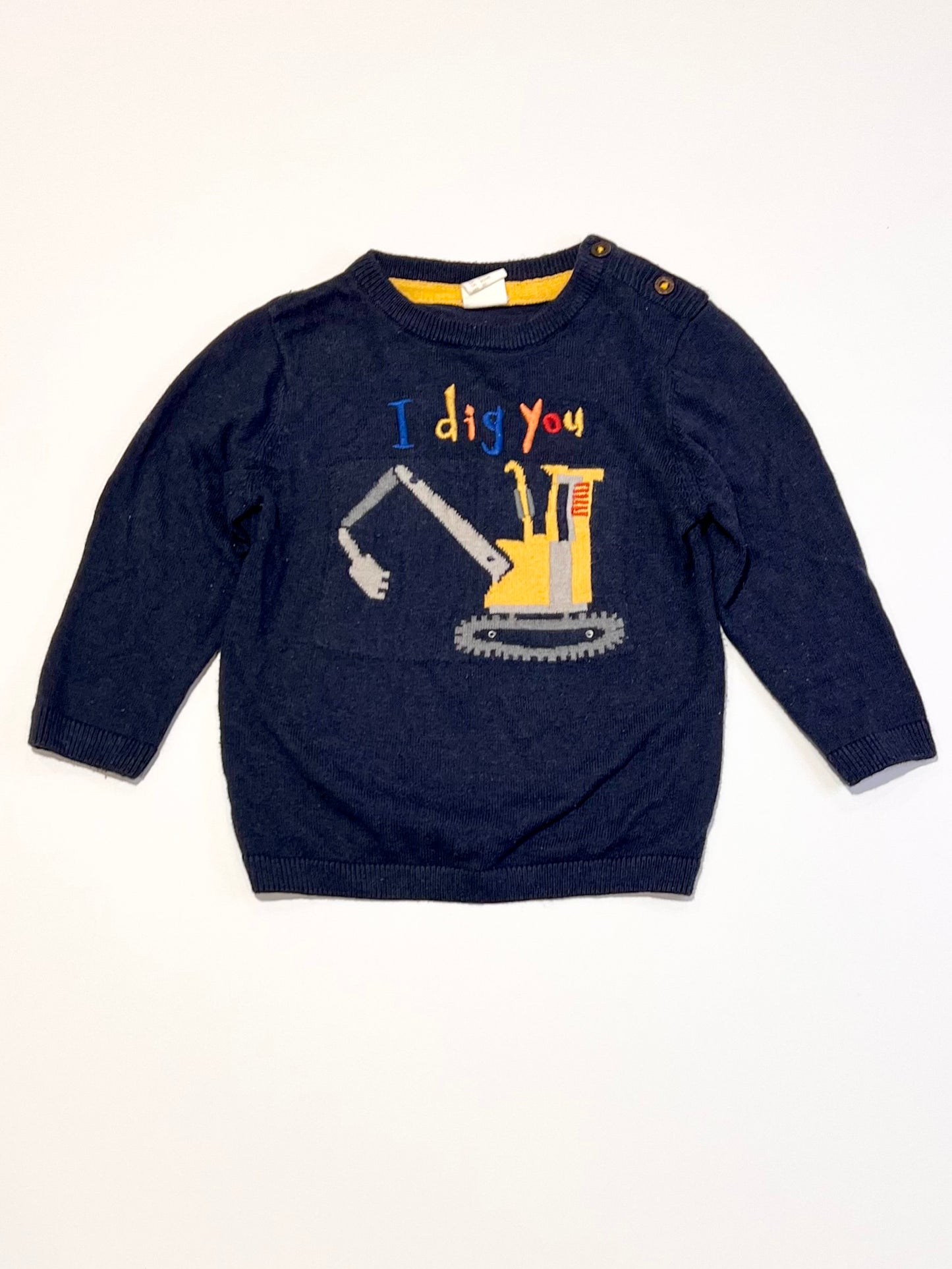 I dig you jumper - Size 9-12 months