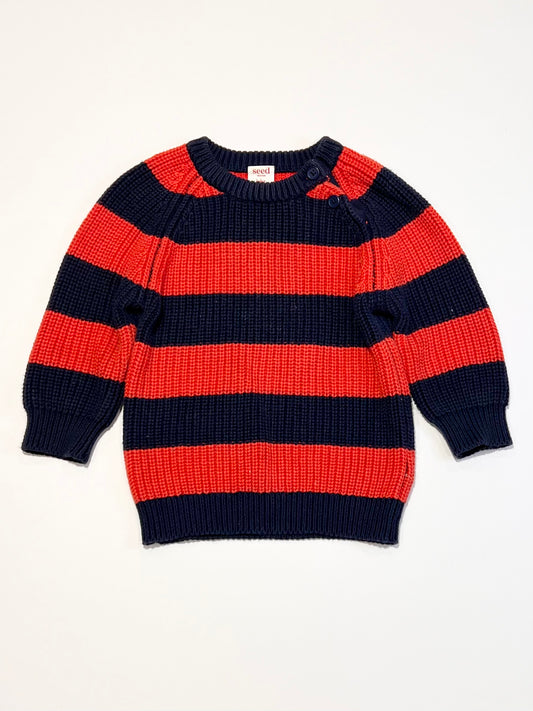 Striped knit jumper - Size 0